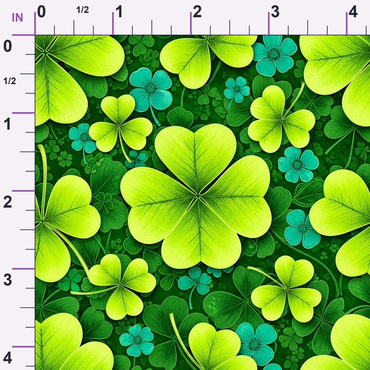 Alcohol Ink Shamrock Pattern 24 Minky Fabric