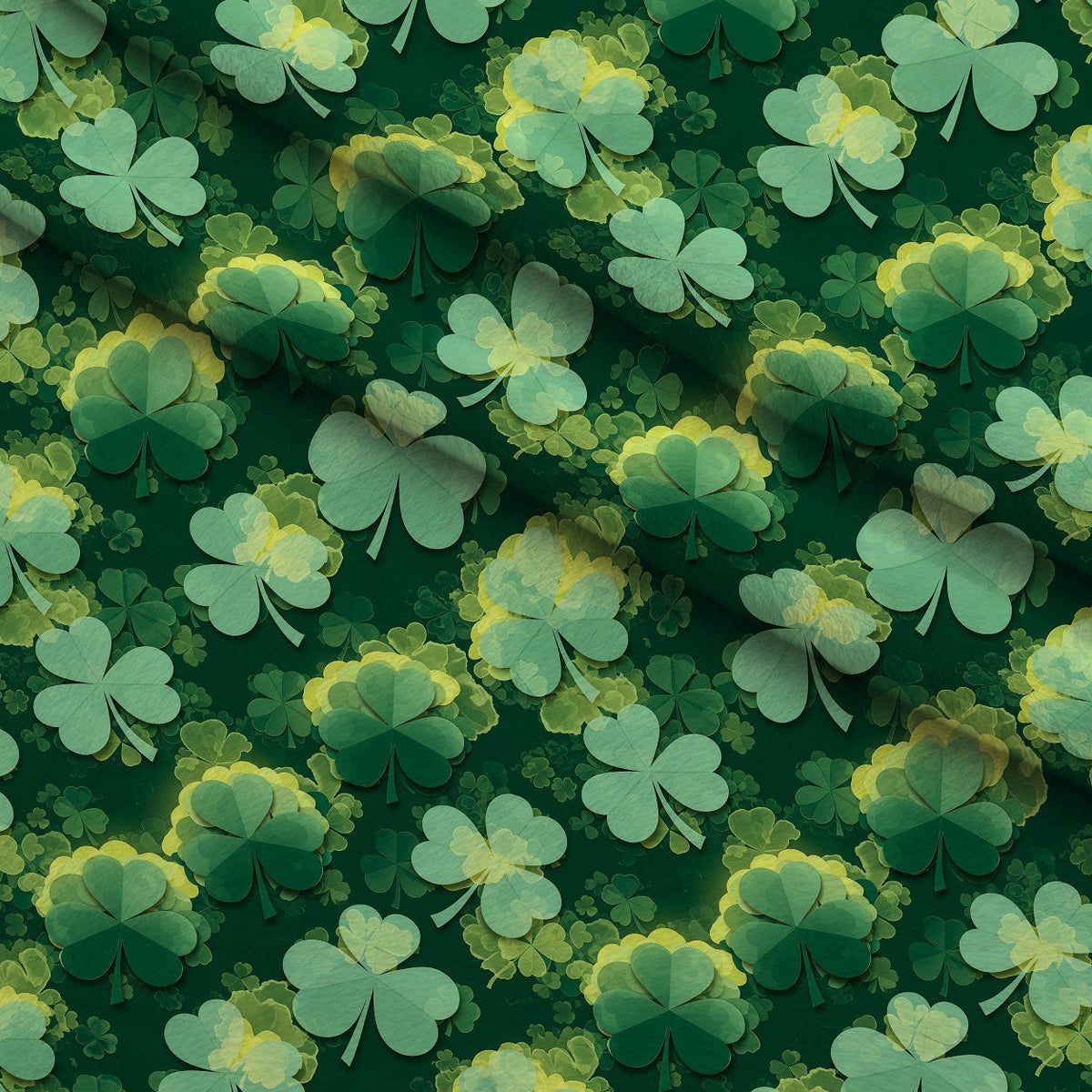 Alcohol Ink Shamrock Pattern 27 Minky Fabric