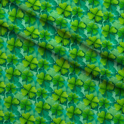 Alcohol Ink Shamrock Pattern 28 Minky Fabric