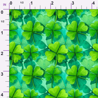 Alcohol Ink Shamrock Pattern 28 Minky Fabric