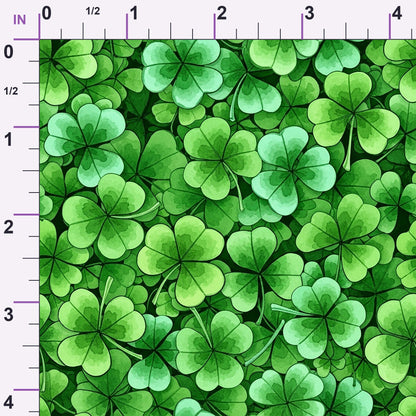 Alcohol Ink Shamrock Pattern 29 Minky Fabric