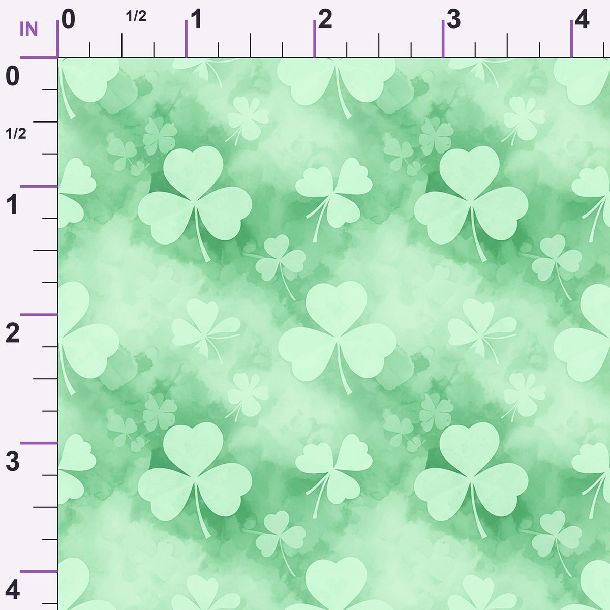 Alcohol Ink Shamrock Pattern 3 Minky Fabric