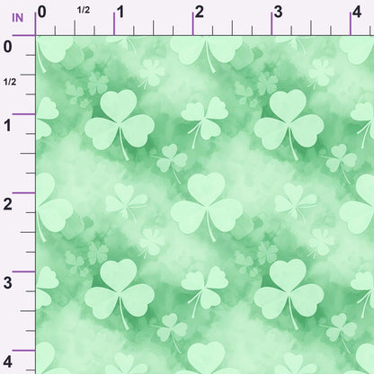 Alcohol Ink Shamrock Pattern 3 Minky Fabric