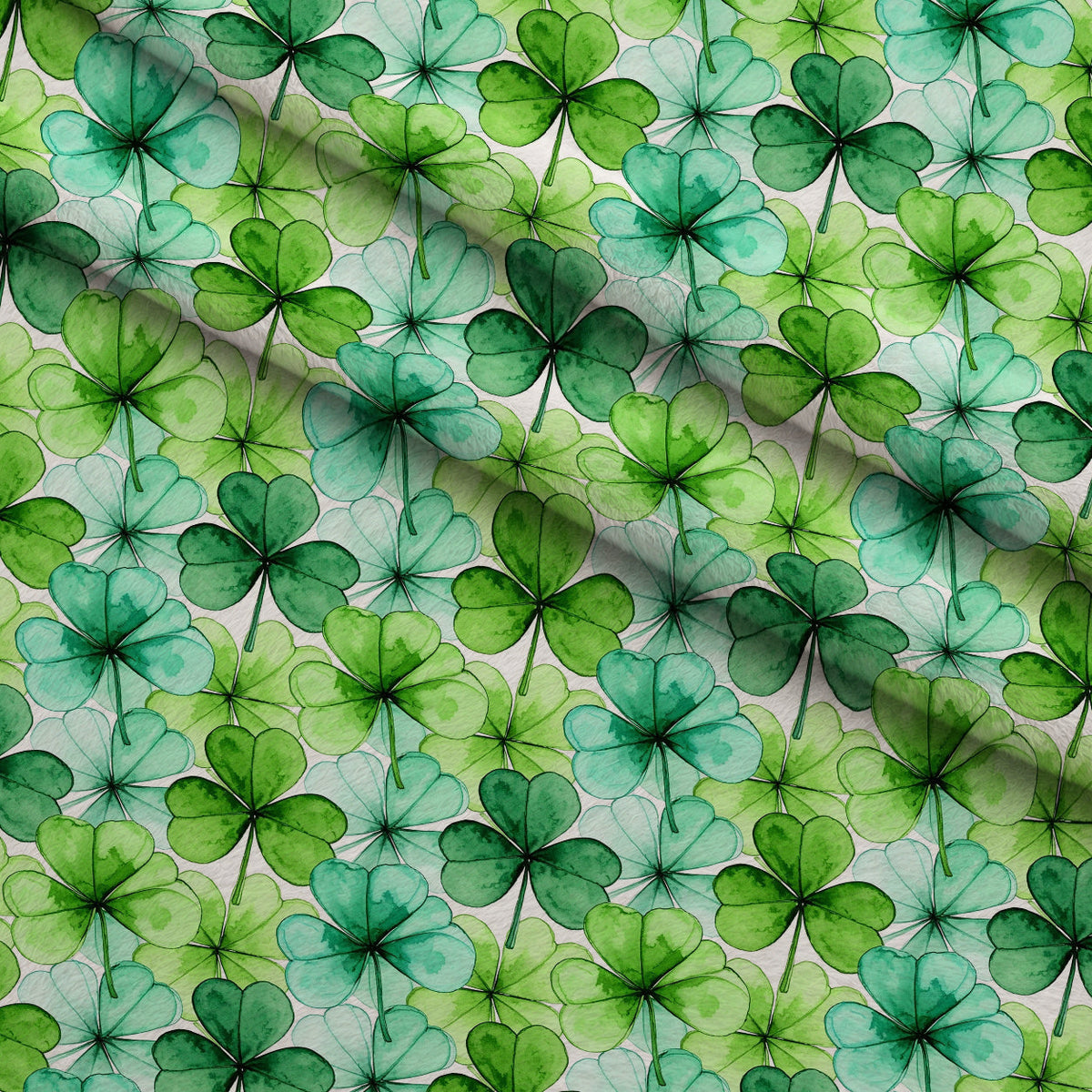 Alcohol Ink Shamrock Pattern 30 Minky Fabric