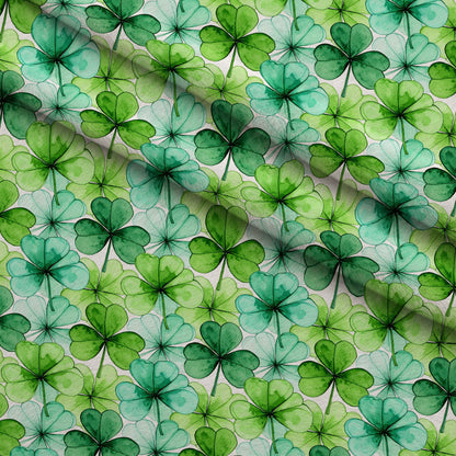 Alcohol Ink Shamrock Pattern 30 Minky Fabric