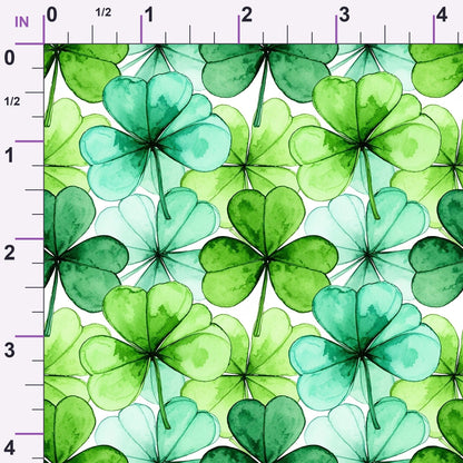 Alcohol Ink Shamrock Pattern 30 Minky Fabric