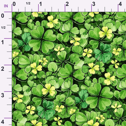 Alcohol Ink Shamrock Pattern 5 Minky Fabric