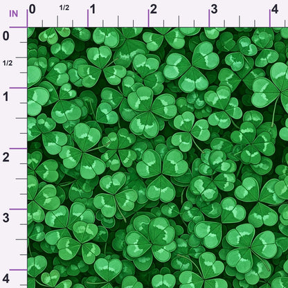 Alcohol Ink Shamrock Pattern 7 Minky Fabric