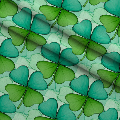 Alcohol Ink Shamrock Pattern 8 Minky Fabric