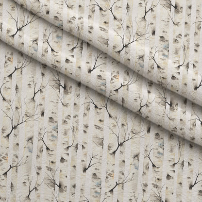 Allover Birch Trees Minky Fabric