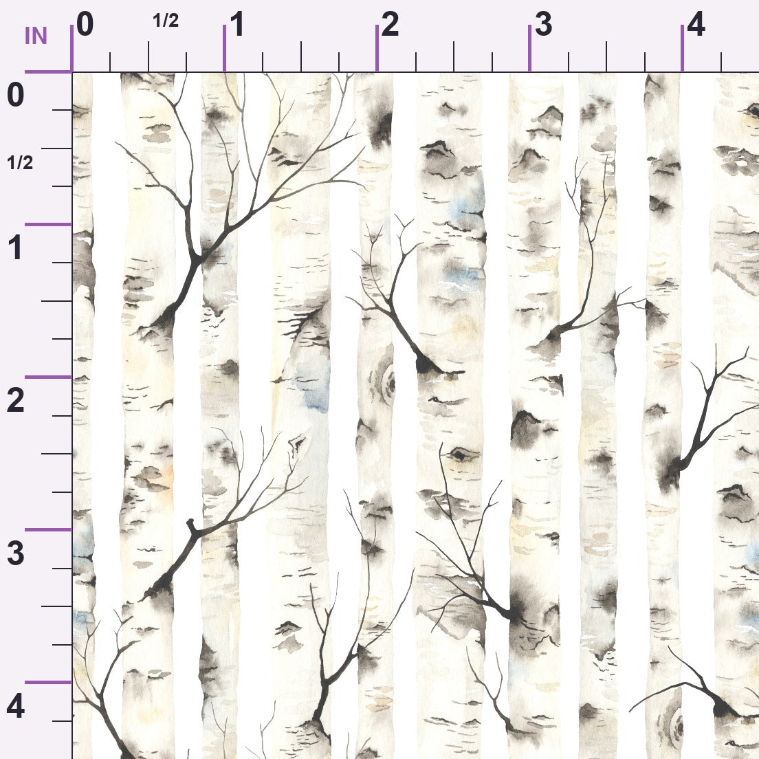 Allover Birch Trees Minky Fabric