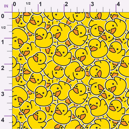 Allover Rubber Ducks Minky Fabric