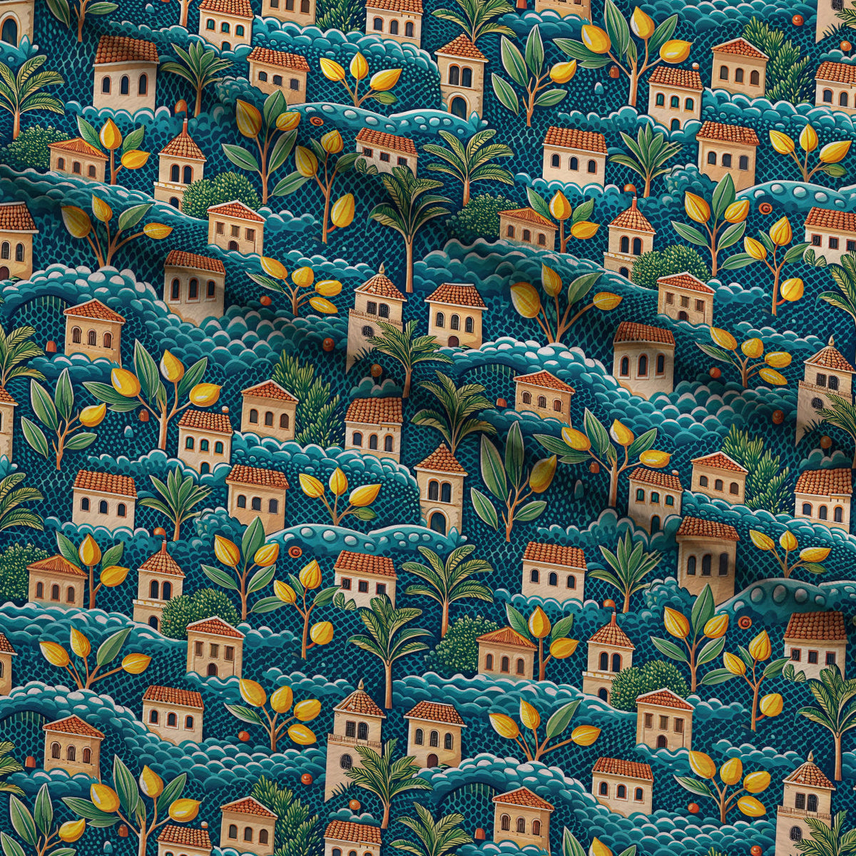 Amalfi Citrus Pattern 10 Minky Fabric