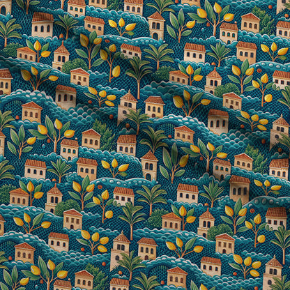Amalfi Citrus Pattern 10 Minky Fabric