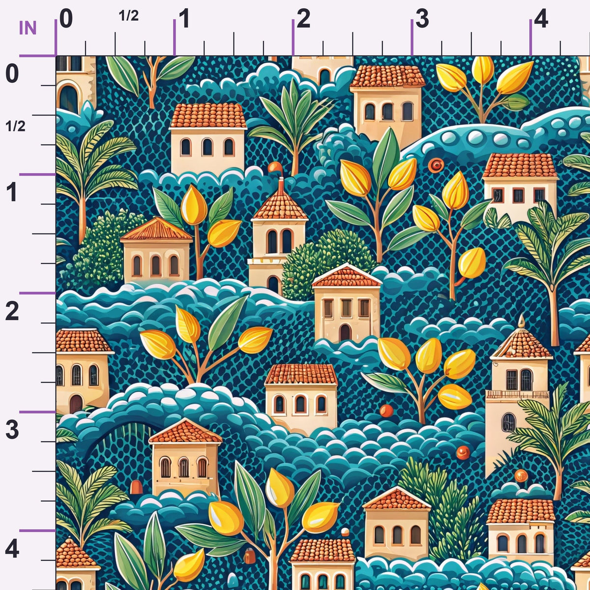 Amalfi Citrus Pattern 10 Minky Fabric