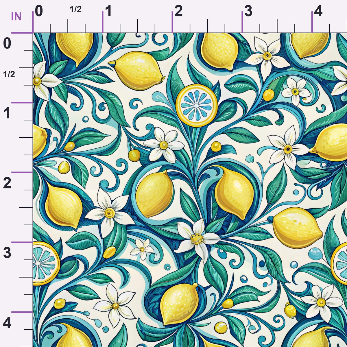 Amalfi Citrus Pattern 3 Minky Fabric