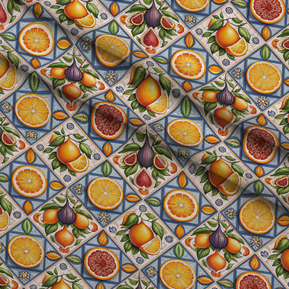 Amalfi Citrus Pattern 4 Minky Fabric