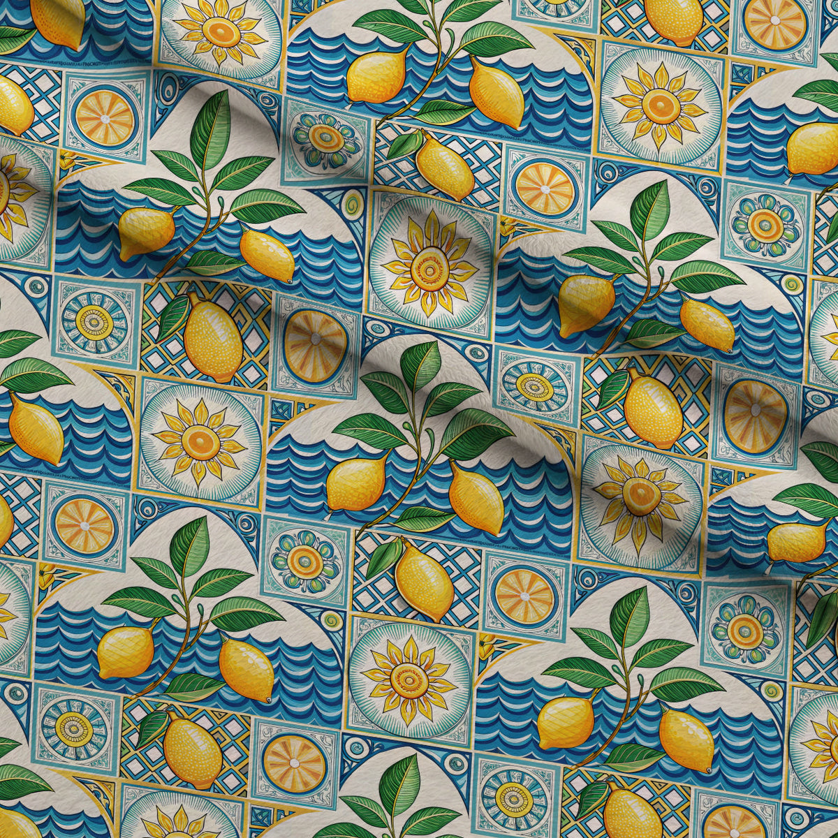 Amalfi Citrus Pattern 6 Minky Fabric