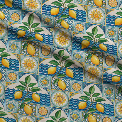 Amalfi Citrus Pattern 6 Minky Fabric
