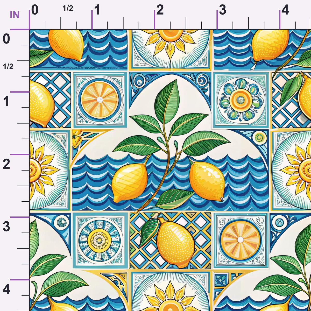 Amalfi Citrus Pattern 6 Minky Fabric