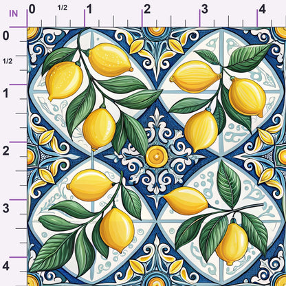 Amalfi Citrus Pattern 7 Minky Fabric