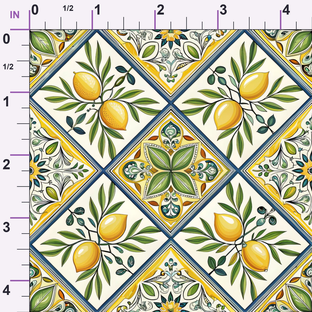 Amalfi Citrus Pattern 8 Minky Fabric