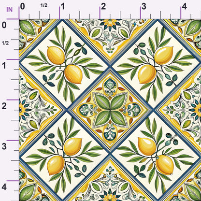 Amalfi Citrus Pattern 8 Minky Fabric