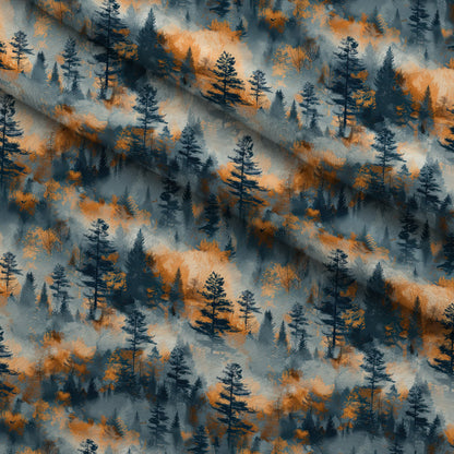 Amber Haze Forest Pattern 1 Minky Fabric