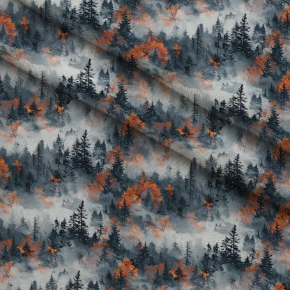 Amber Haze Forest Pattern 3 Minky Fabric