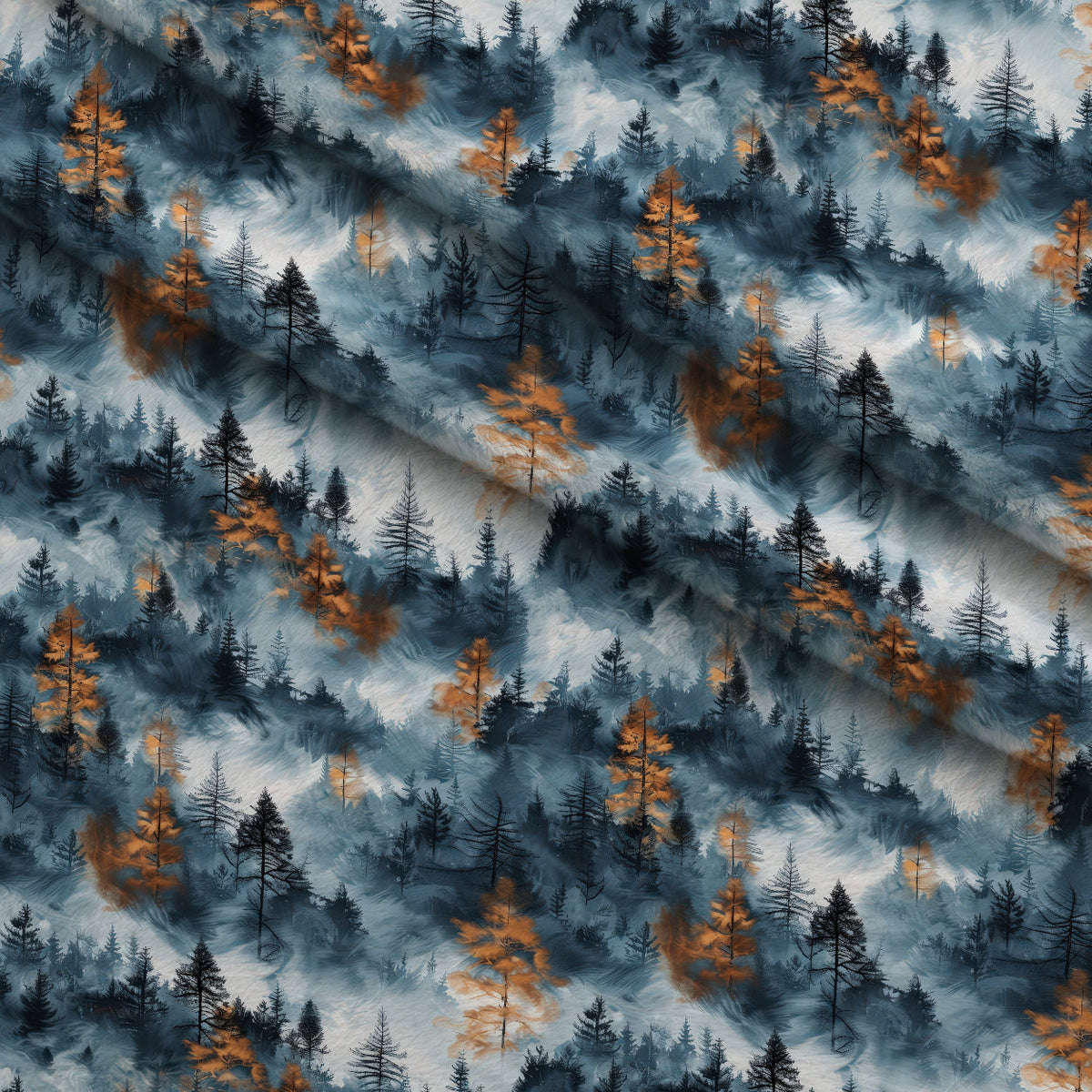 Amber Haze Forest Pattern 6 Minky Fabric