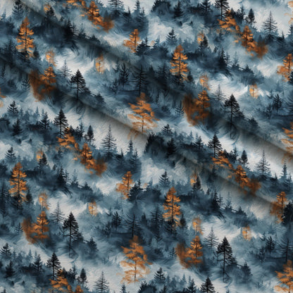 Amber Haze Forest Pattern 6 Minky Fabric