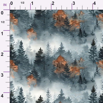 Amber Haze Forest Pattern 9 Minky Fabric