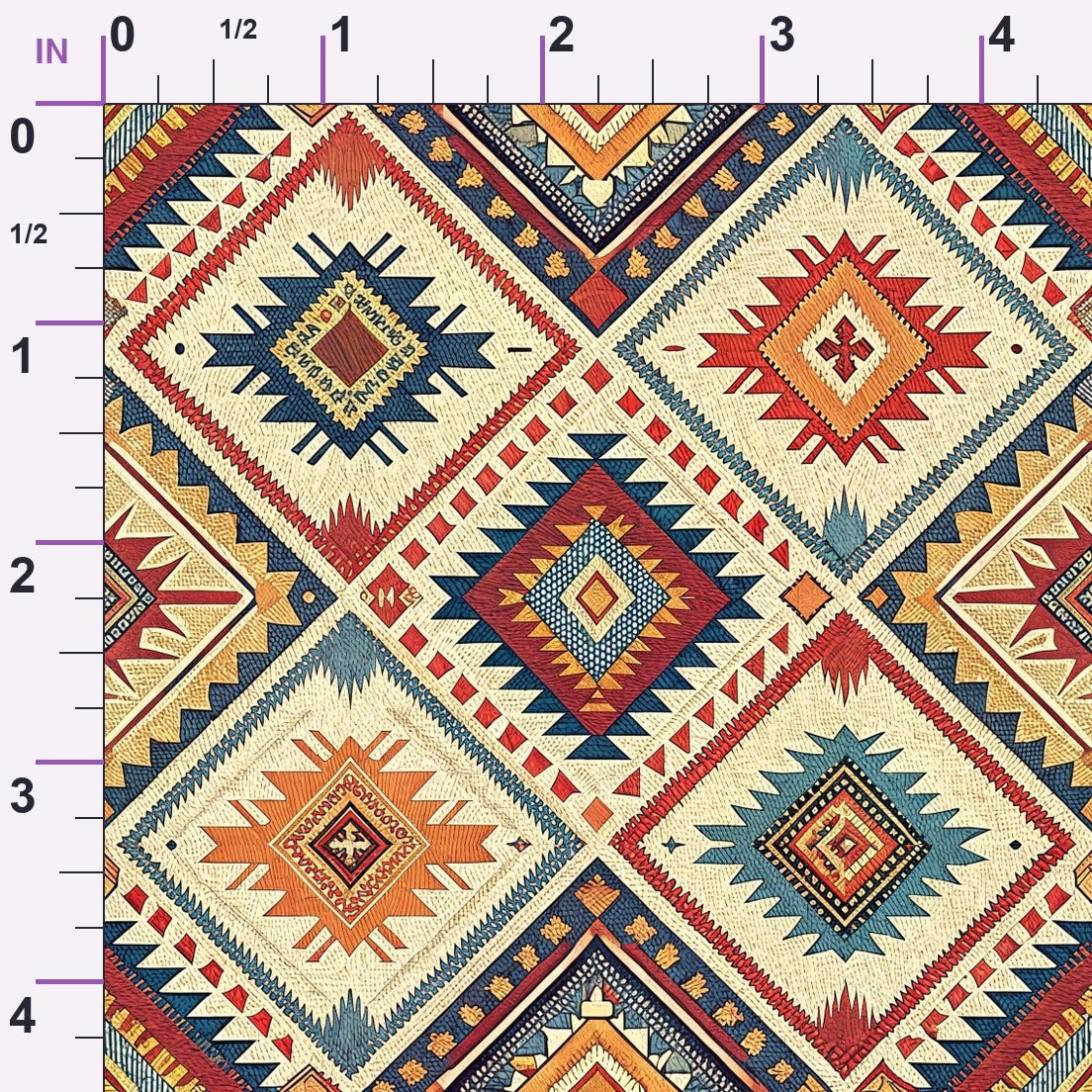 Anatolian Diamonds Pattern 4 Minky Fabric