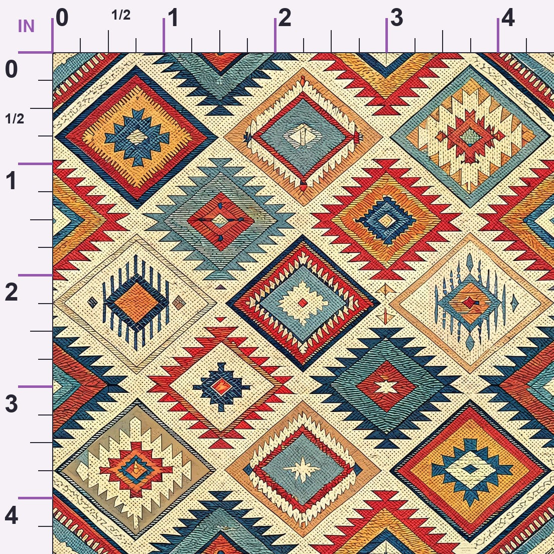 Anatolian Diamonds Pattern 9 Minky Fabric