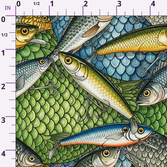 Angler's Vintage Almanac Pattern 10 Minky Fabric