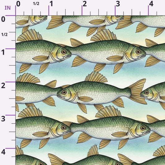 Angler's Vintage Almanac Pattern 15 Minky Fabric