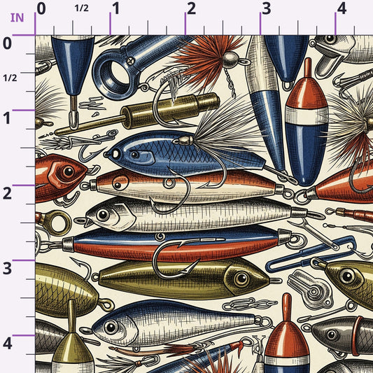 Angler's Vintage Almanac Pattern 19 Minky Fabric