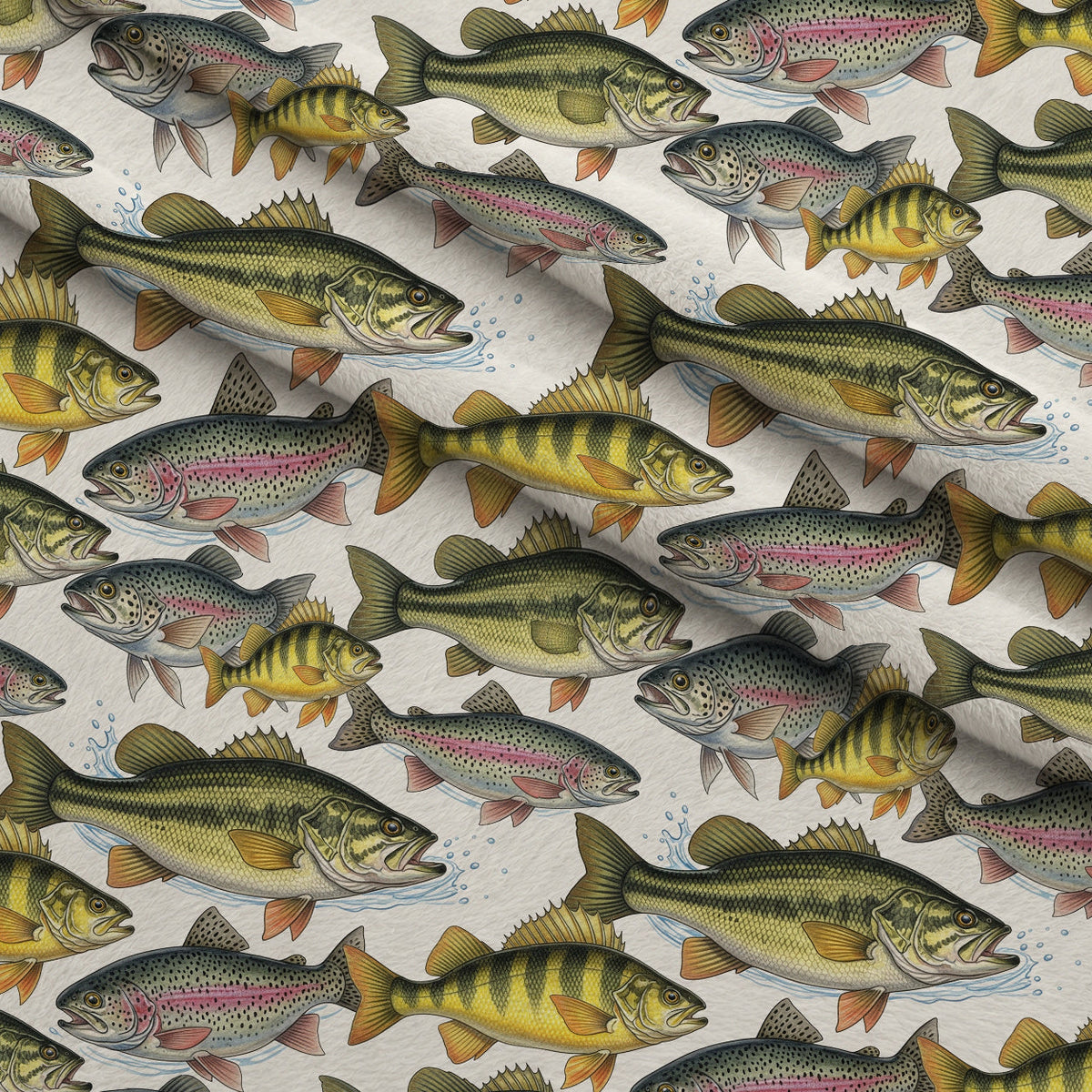 Angler's Vintage Almanac Pattern 3 Minky Fabric