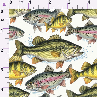 Angler's Vintage Almanac Pattern 3 Minky Fabric