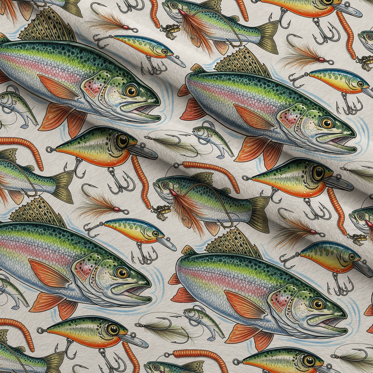 Angler's Vintage Almanac Pattern 4 Minky Fabric