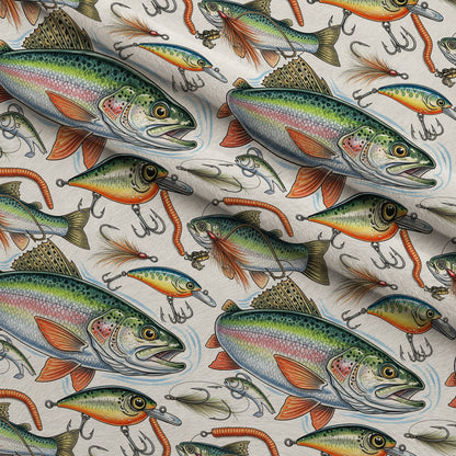Angler's Vintage Almanac Pattern 4 Minky Fabric