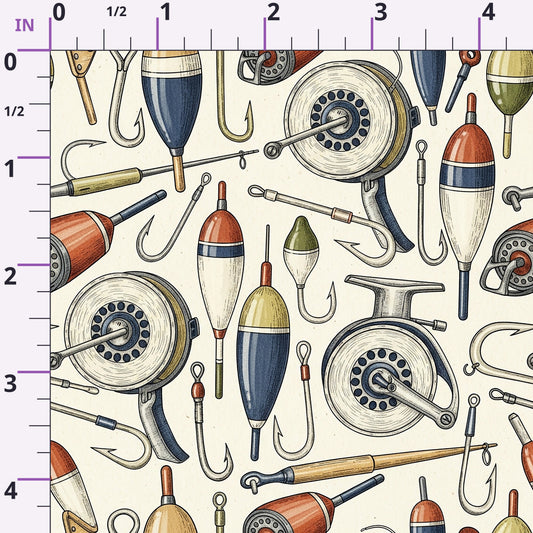 Angler's Vintage Almanac Pattern 5 Minky Fabric