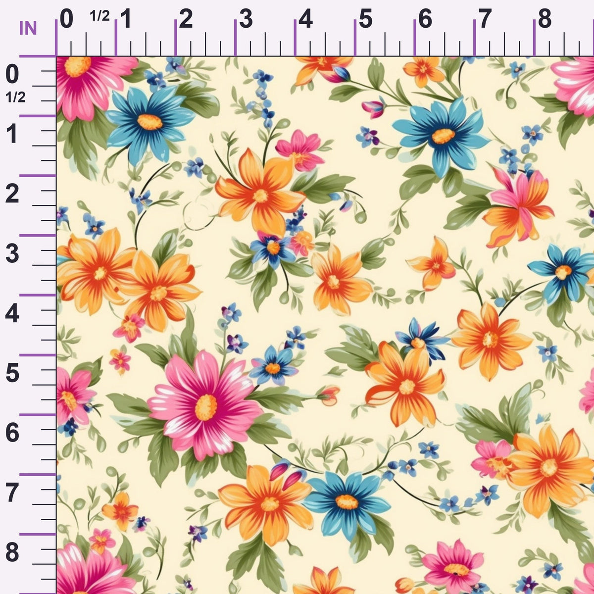 Antique Bouquet Pattern 1 Minky Fabric