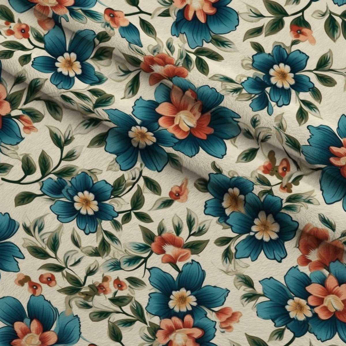 Antique Bouquet Pattern 11 Minky Fabric