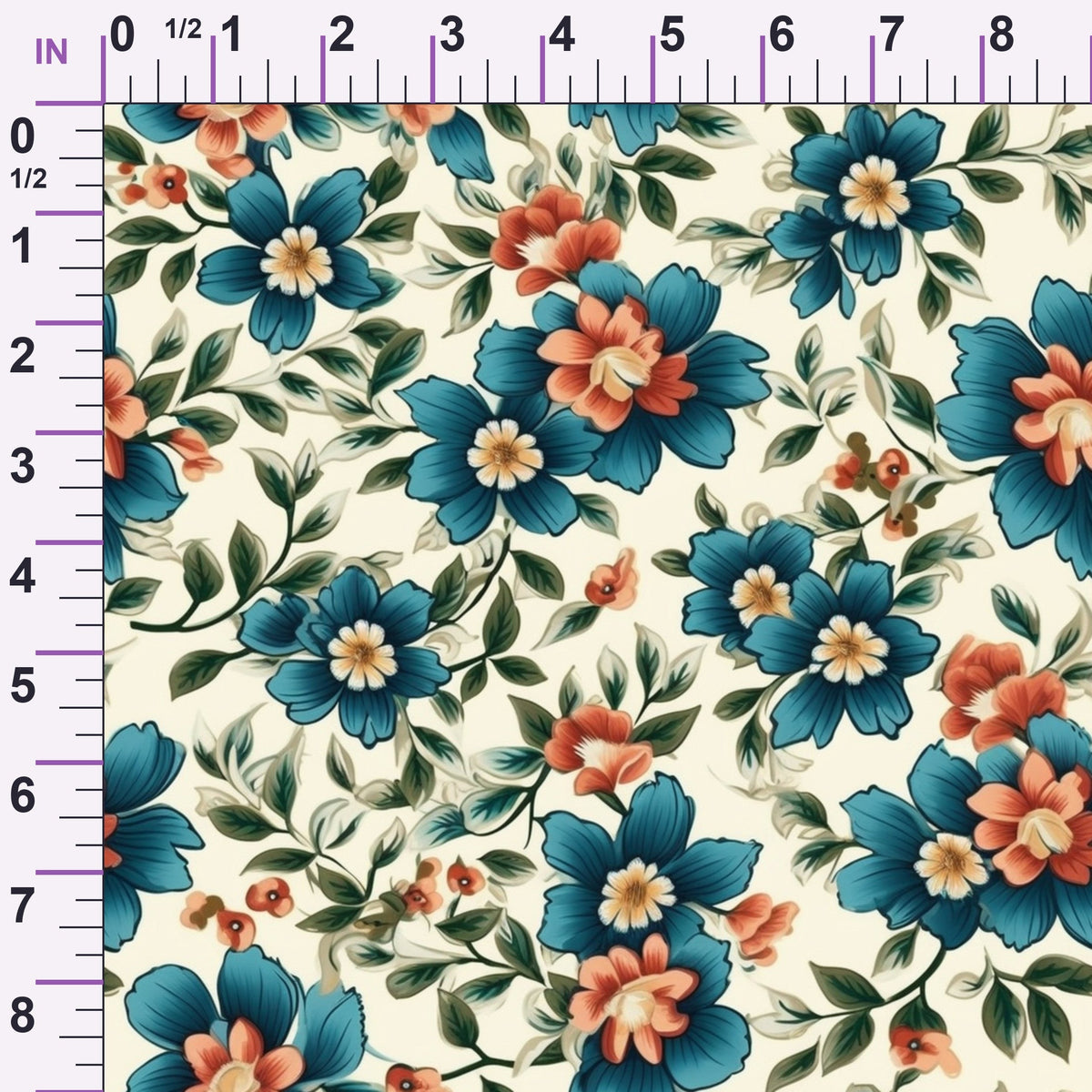 Antique Bouquet Pattern 11 Minky Fabric