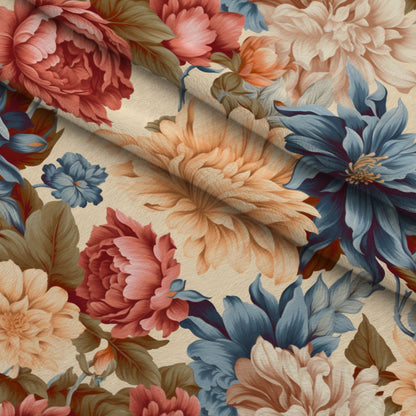 Antique Bouquet Pattern 12 Minky Fabric