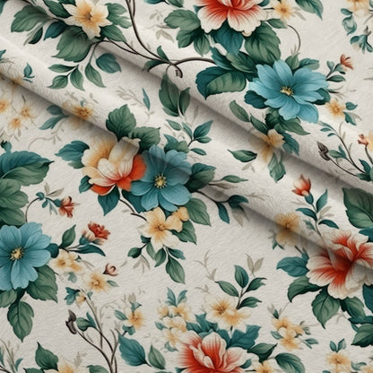 Antique Bouquet Pattern 15 Minky Fabric