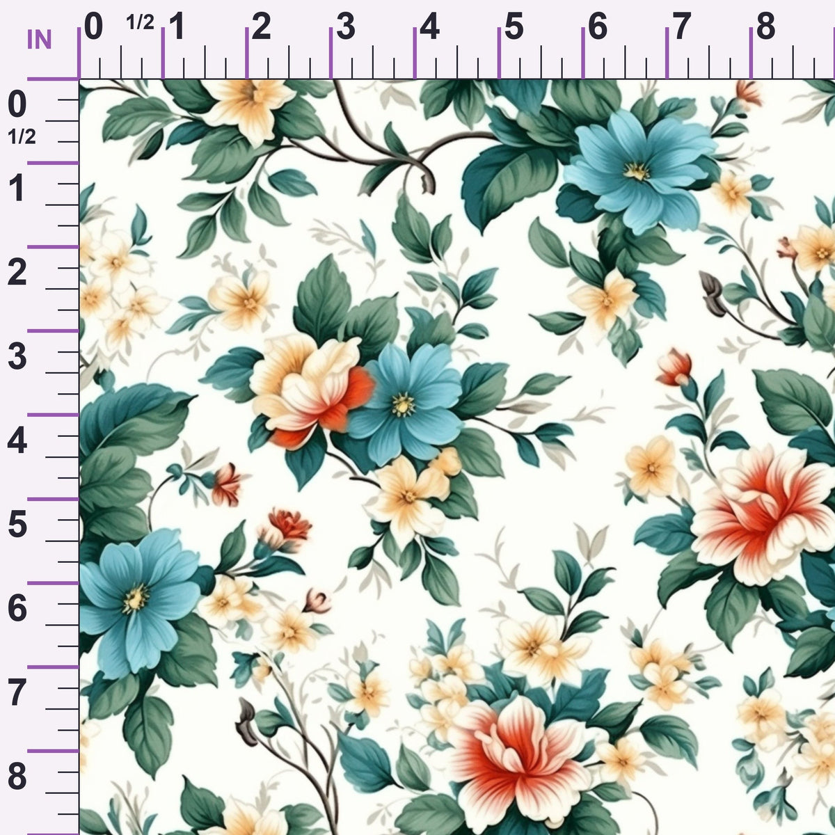 Antique Bouquet Pattern 15 Minky Fabric
