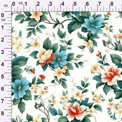 Antique Bouquet Pattern 15 Minky Fabric