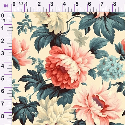 Antique Bouquet Pattern 18 Minky Fabric